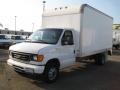 2004 Oxford White Ford E Series Cutaway E450 Commercial Moving Truck  photo #3