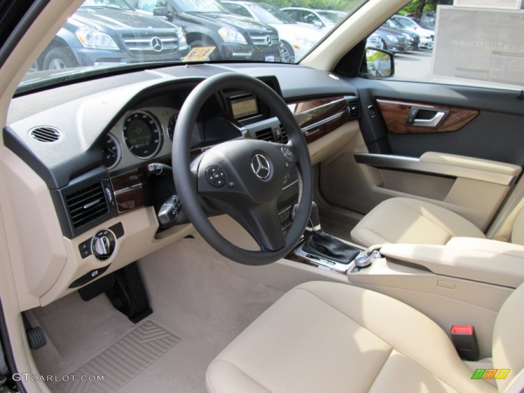 Almond/Black Interior 2012 Mercedes-Benz GLK 350 4Matic Photo #54181795