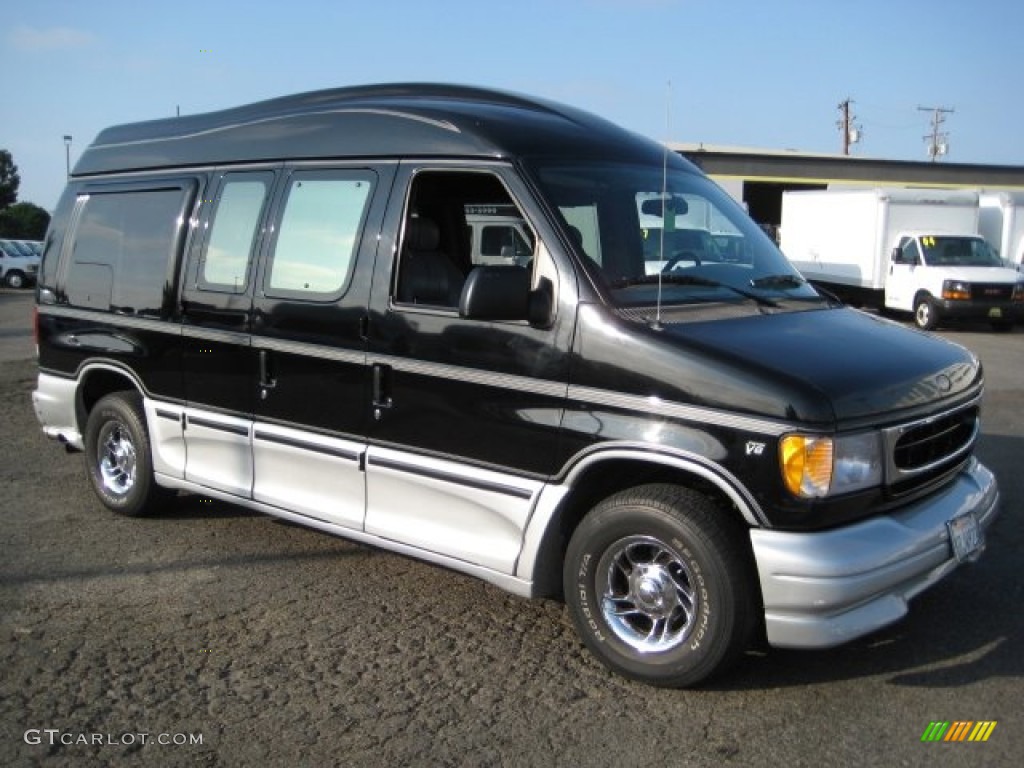 Black 2000 Ford E Series Van E150 Passenger Conversion Exterior Photo #54181881