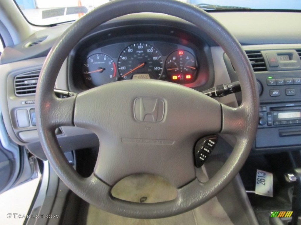 2002 Honda Accord LX Sedan Quartz Gray Steering Wheel Photo #54184072