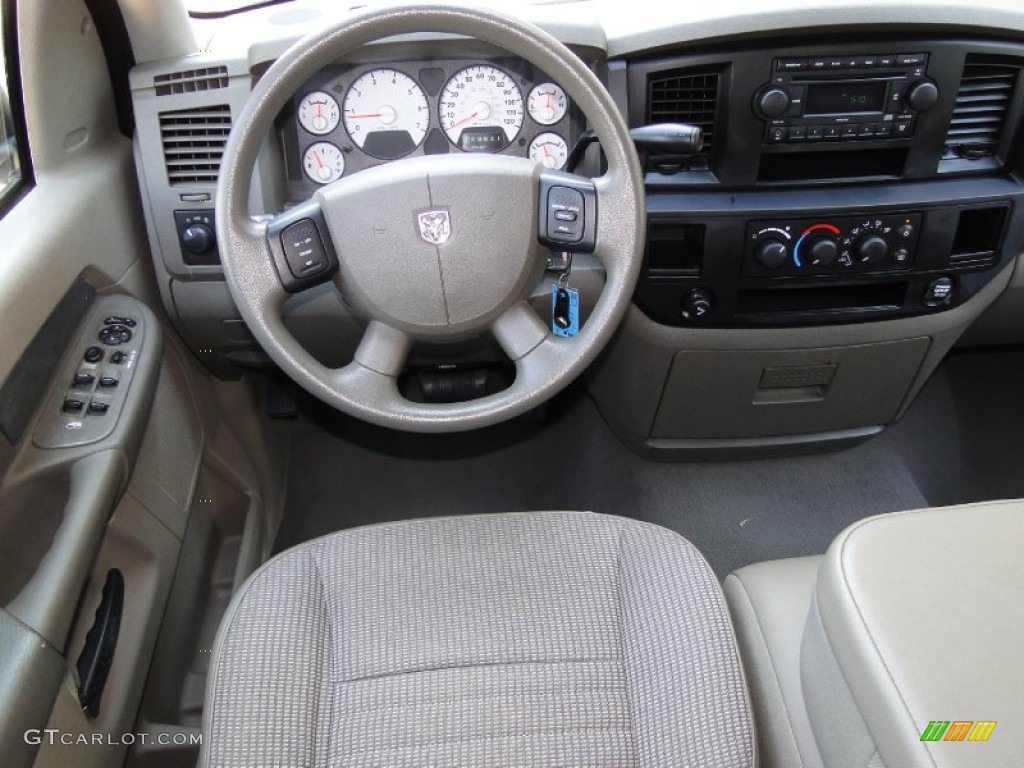 2008 Ram 1500 SXT Quad Cab - Brilliant Black Crystal Pearl / Medium Slate Gray photo #19