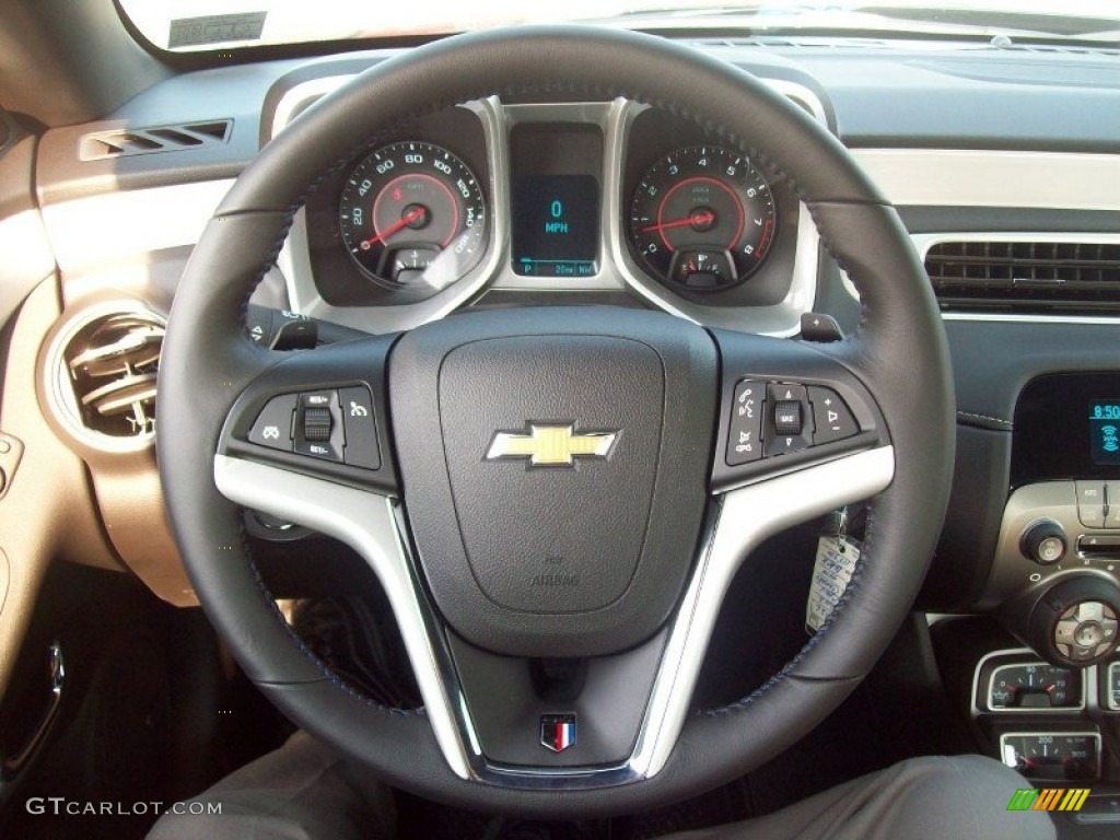 2012 Chevrolet Camaro LT 45th Anniversary Edition Coupe Jet Black Steering Wheel Photo #54187915