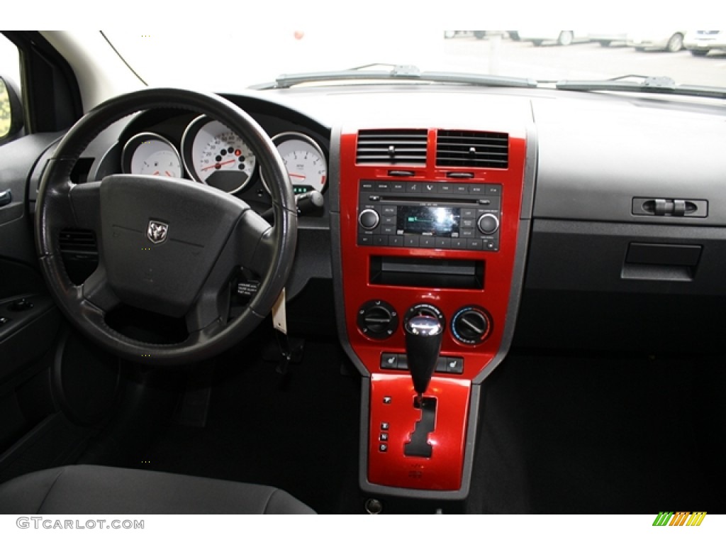 2009 Dodge Caliber R/T Dark Slate Gray/Red Dashboard Photo #54188302