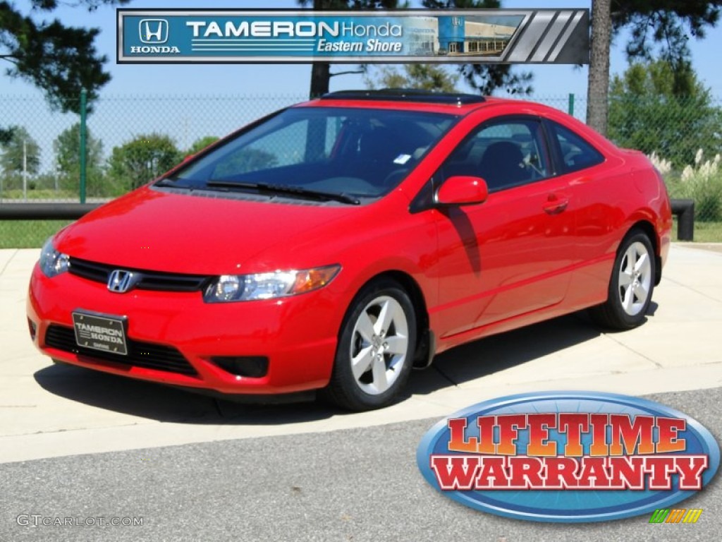 2006 Civic EX Coupe - Rallye Red / Black photo #1