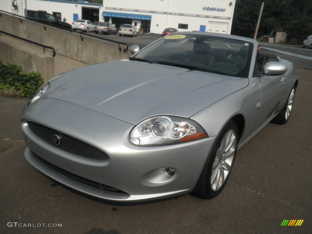 Liquid Silver Metallic 2008 Jaguar XK XK8 Convertible Exterior Photo #54190111