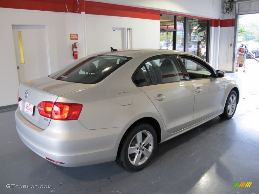 2012 Jetta TDI Sedan - White Gold Metallic / Titan Black photo #4