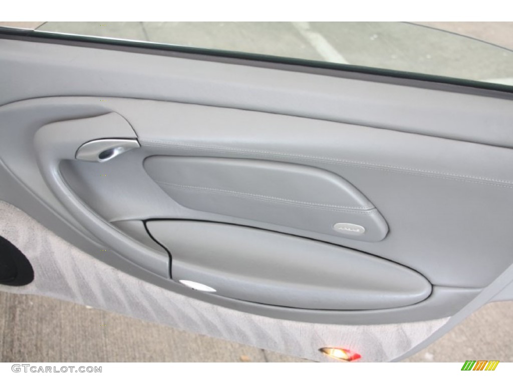 2000 Porsche 911 Carrera Cabriolet Graphite Grey Door Panel Photo #54191803