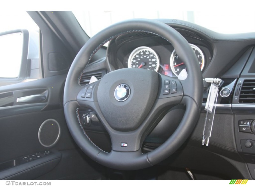 2012 BMW X6 M Standard X6 M Model Black Steering Wheel Photo #54192256