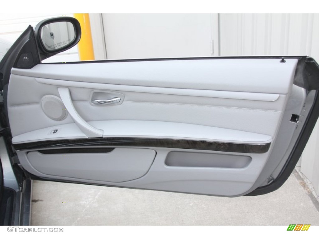 2010 BMW 3 Series 328i Convertible Gray Dakota Leather Door Panel Photo #54192742
