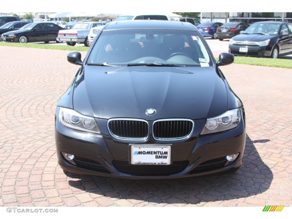 2009 3 Series 328i Sedan - Black Sapphire Metallic / Saddle Brown Dakota Leather photo #2