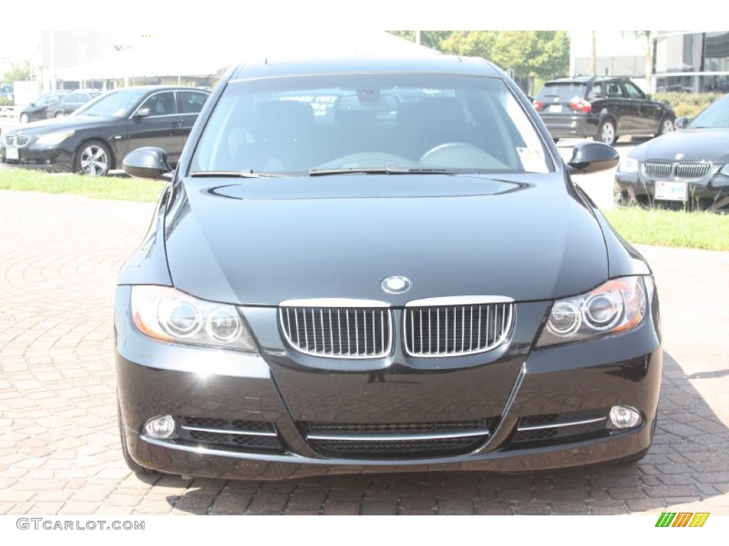 2008 3 Series 335i Sedan - Black Sapphire Metallic / Black photo #2