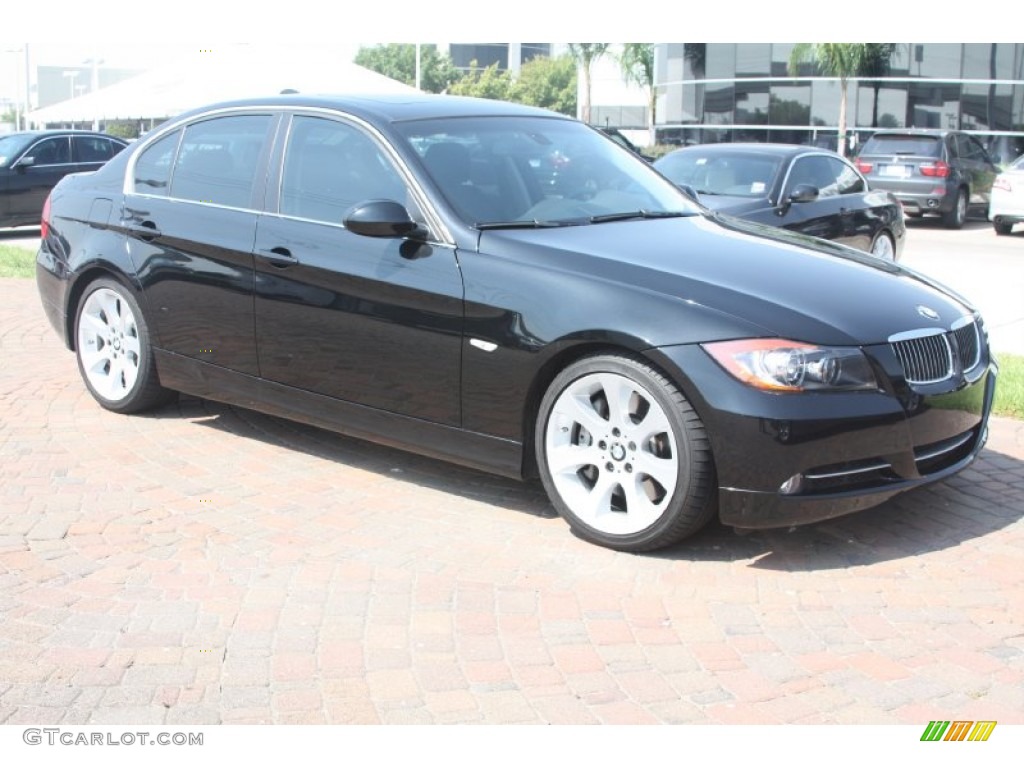 2008 3 Series 335i Sedan - Black Sapphire Metallic / Black photo #4