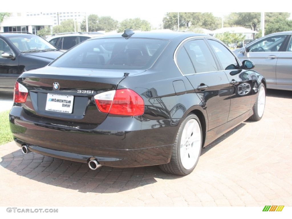 2008 3 Series 335i Sedan - Black Sapphire Metallic / Black photo #7