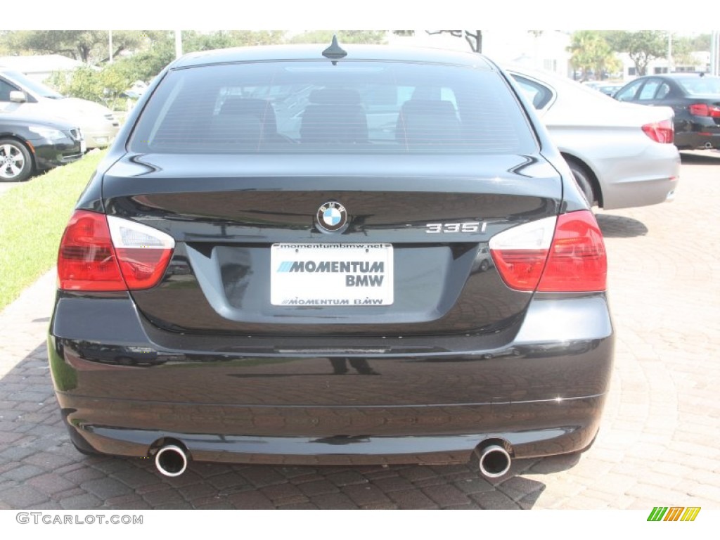 2008 3 Series 335i Sedan - Black Sapphire Metallic / Black photo #8