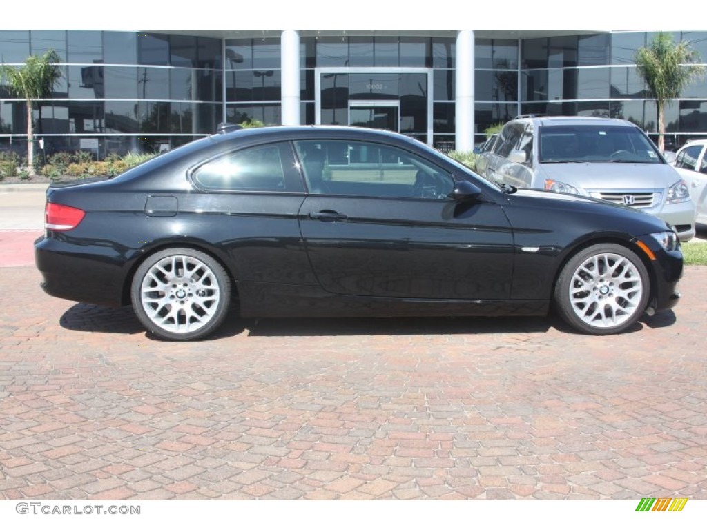 2009 3 Series 328i Coupe - Black Sapphire Metallic / Black photo #4