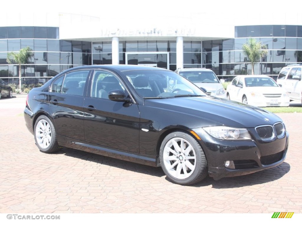2009 3 Series 328i Sedan - Black Sapphire Metallic / Black photo #1