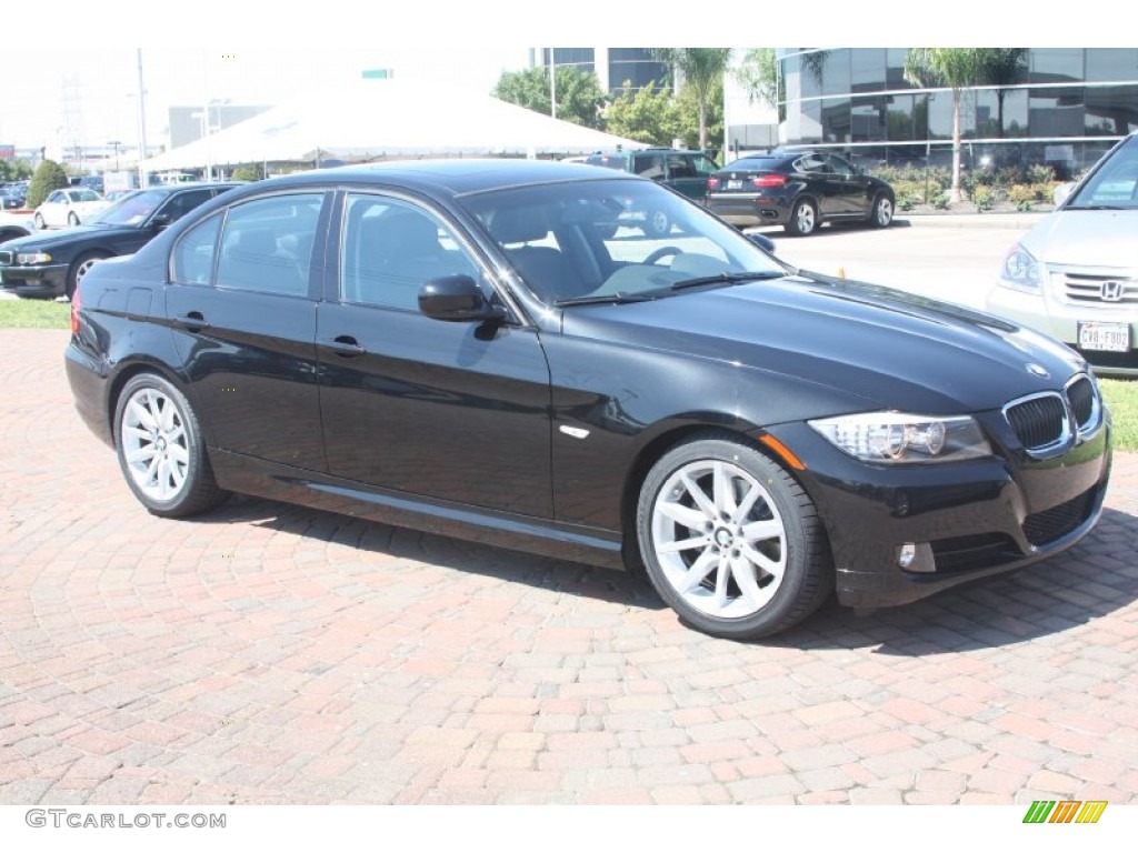 2009 3 Series 328i Sedan - Black Sapphire Metallic / Black photo #4