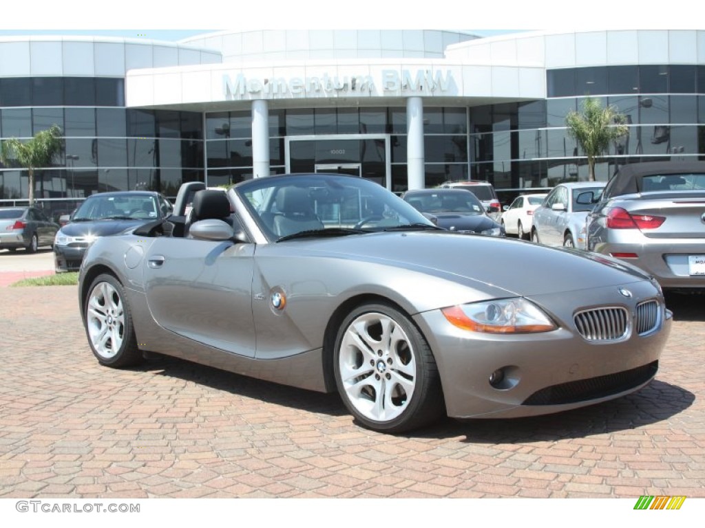 2003 Z4 3.0i Roadster - Sterling Grey Metallic / Black photo #2