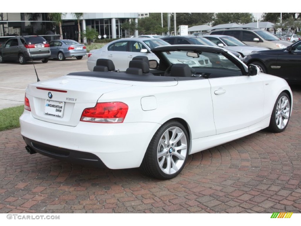 2012 1 Series 135i Convertible - Alpine White / Black photo #7