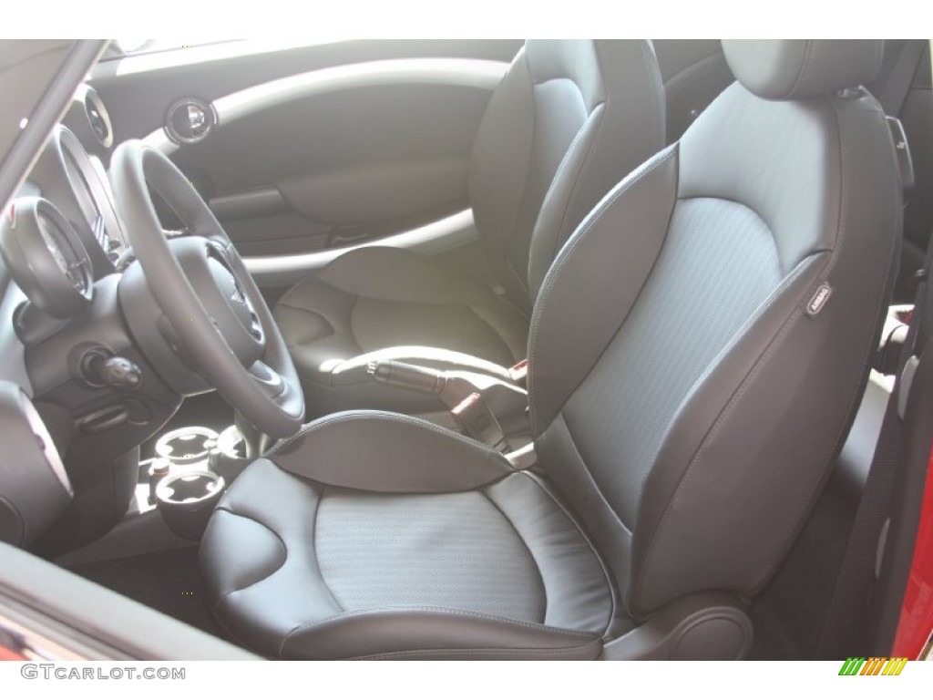 Punch Carbon Black Leather Interior 2012 Mini Cooper S Hardtop Photo #54200005
