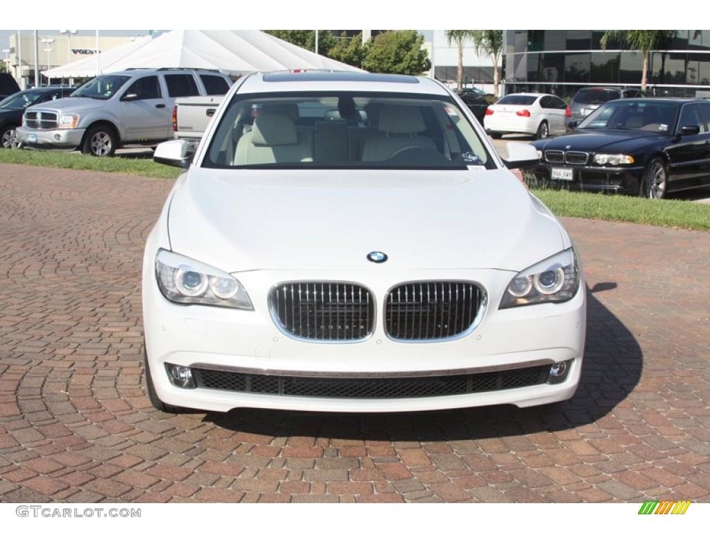 2012 7 Series 750i Sedan - Mineral White Metallic / Oyster/Black photo #27