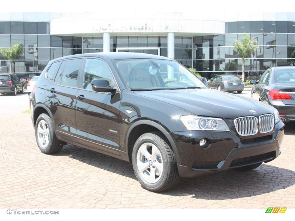 2011 X3 xDrive 28i - Jet Black / Beige photo #1