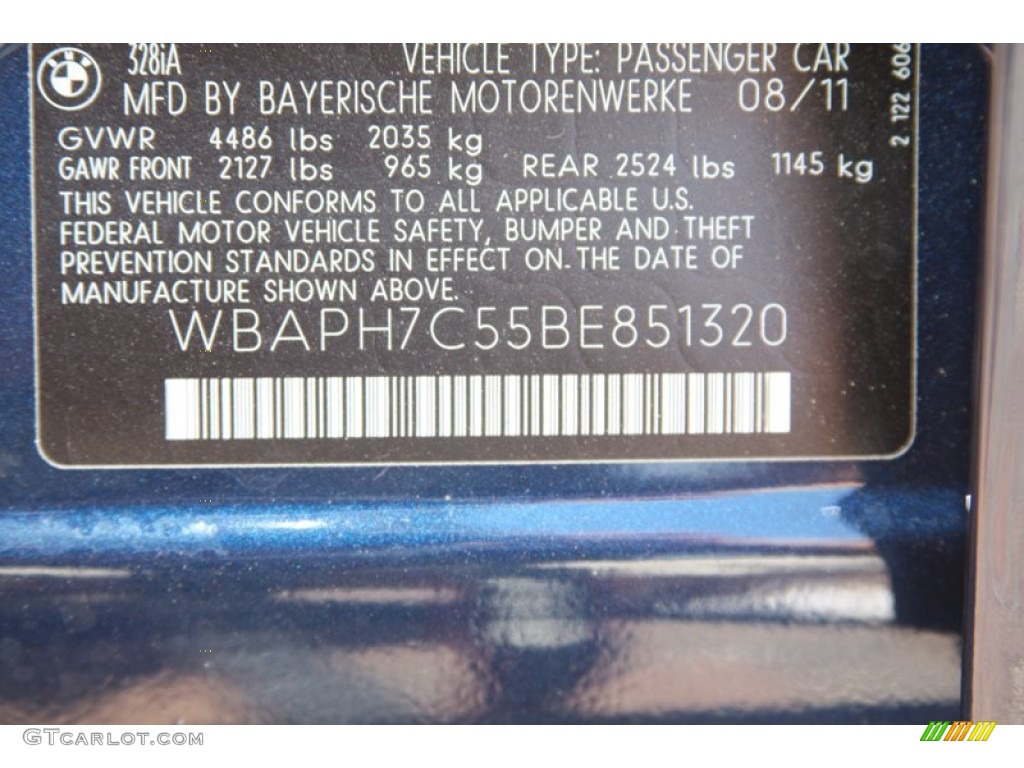 2011 3 Series 328i Sedan - Deep Sea Blue Metallic / Beige Dakota Leather photo #7