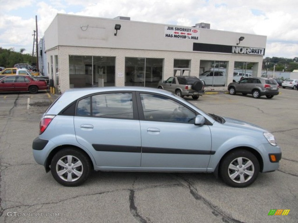 2009 Polar Blue Kia Rio Rio5 LX Hatchback 53981485 Photo 2 GTCarLot
