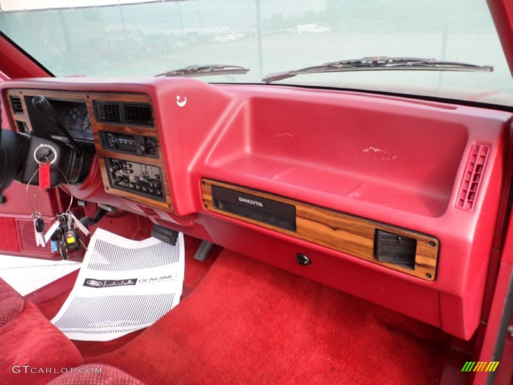 1994 Dodge Dakota SLT Extended Cab Red Dashboard Photo #54205275