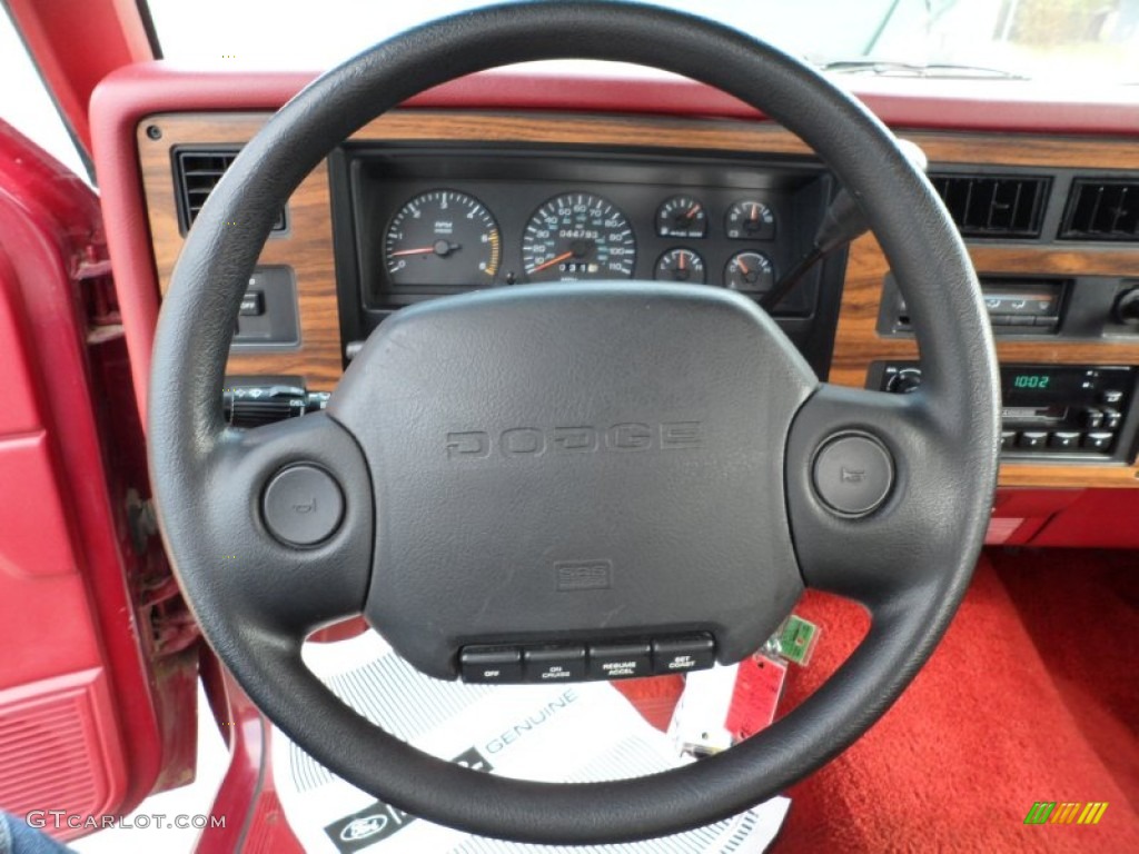1994 Dodge Dakota SLT Extended Cab Red Steering Wheel Photo #54205381