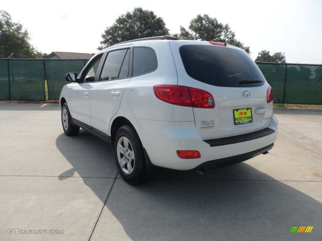 2009 Santa Fe GLS - Powder White Pearl / Gray photo #5