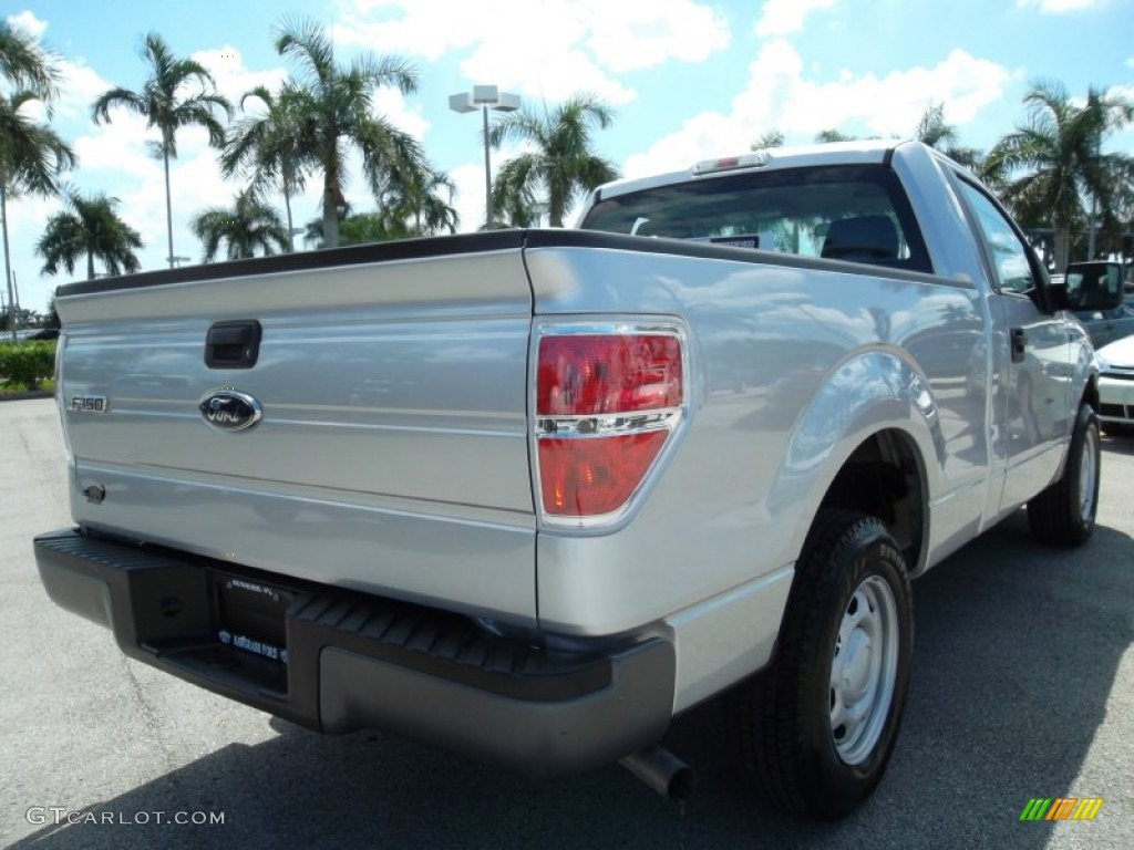 2010 F150 XL Regular Cab - Ingot Silver Metallic / Medium Stone photo #6