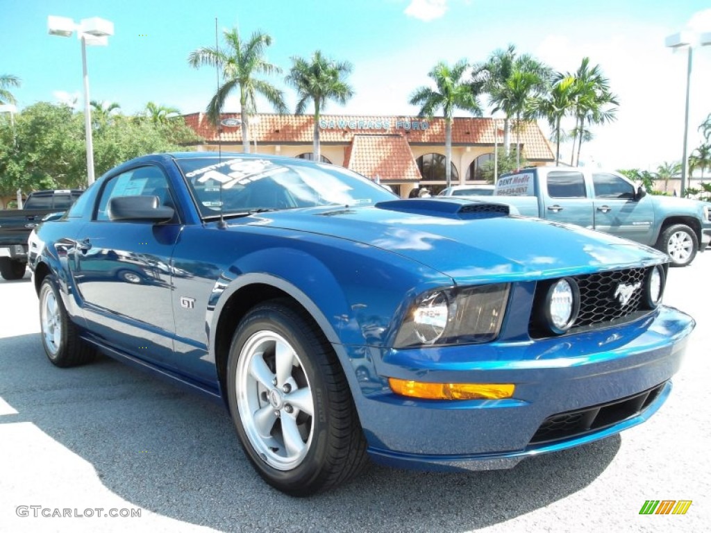 2008 Mustang GT Premium Coupe - Vista Blue Metallic / Black photo #1