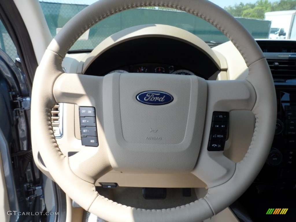 2012 Ford Escape Limited V6 Camel Steering Wheel Photo #54207972