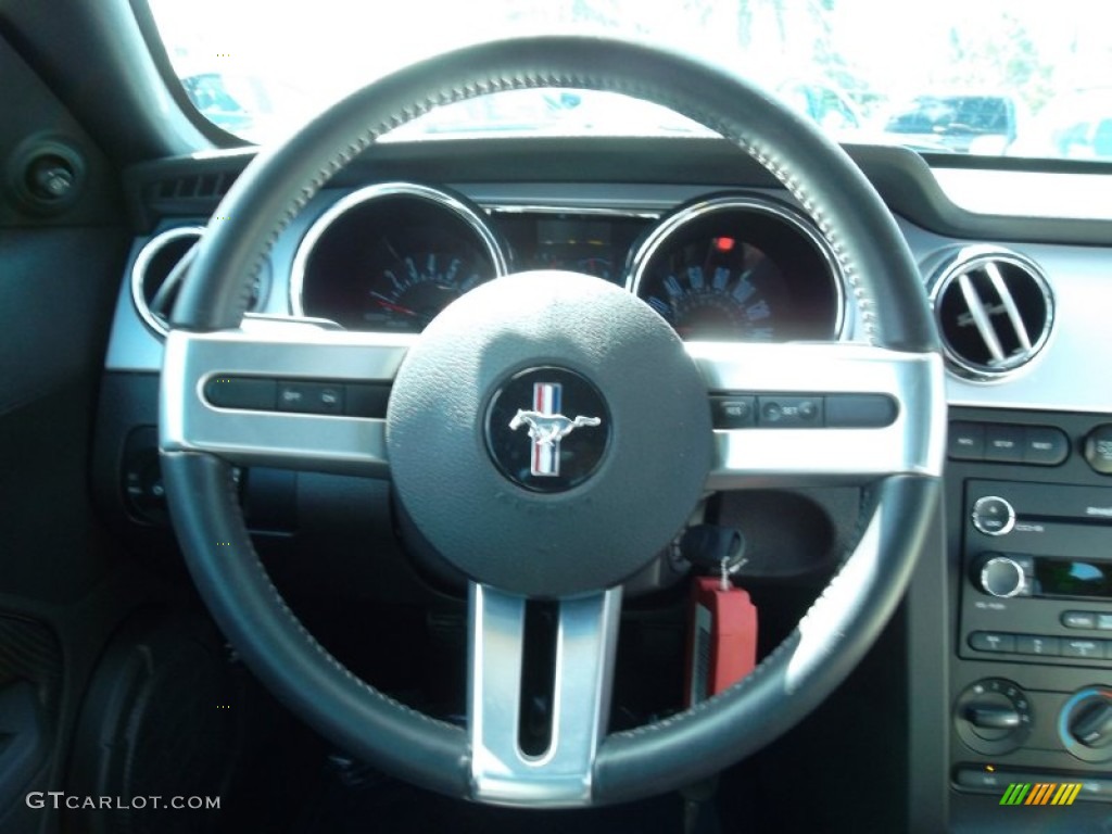 2008 Ford Mustang GT Premium Coupe Black Steering Wheel Photo #54208182