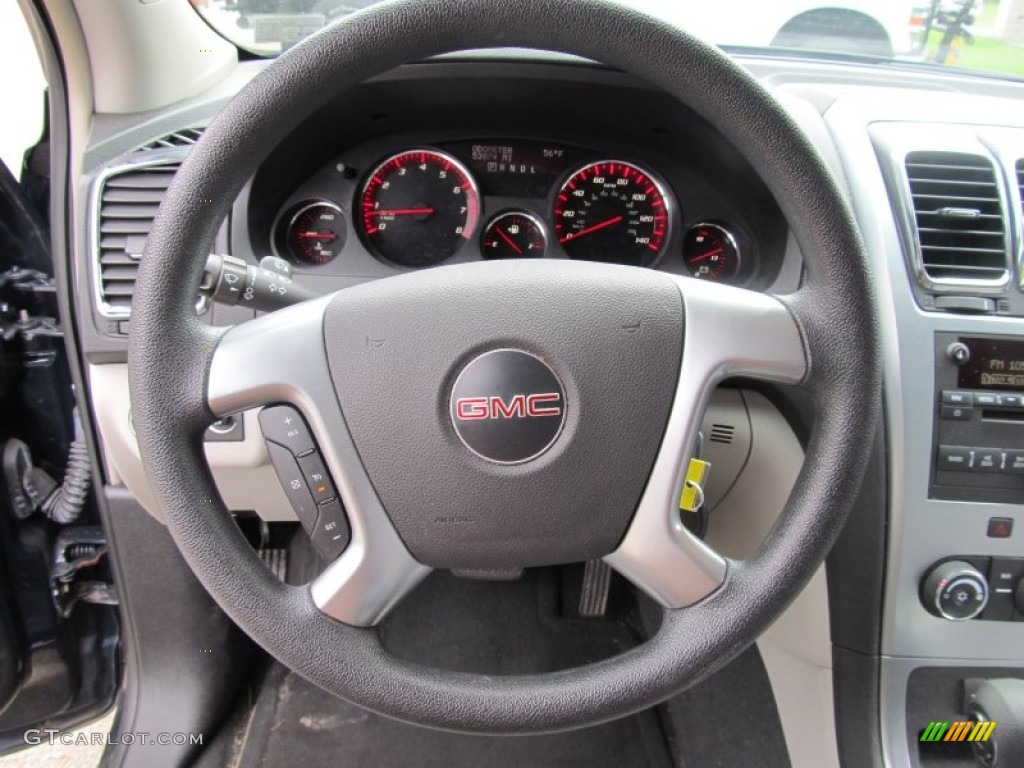2007 GMC Acadia SLE AWD Titanium Steering Wheel Photo #54209109