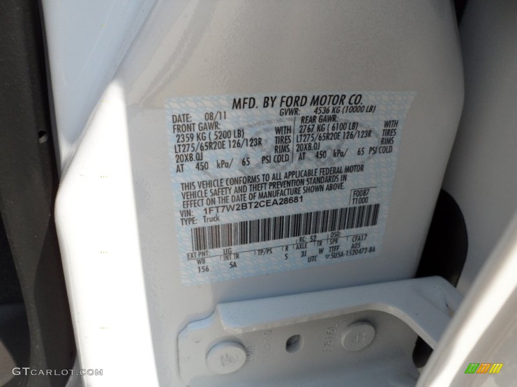 2012 F250 Super Duty Lariat Crew Cab 4x4 - White Platinum Metallic Tri-Coat / Adobe photo #39
