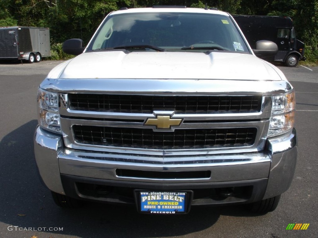 2008 Silverado 3500HD Work Truck Extended Cab Dually - Summit White / Dark Titanium photo #2