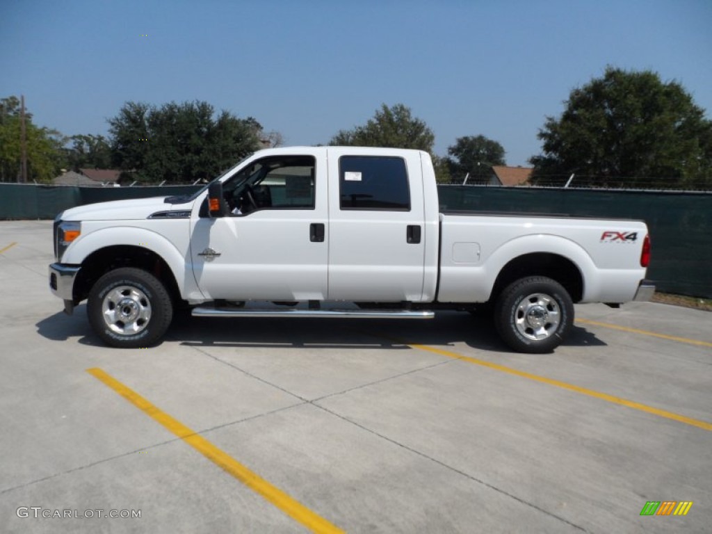 2012 F250 Super Duty XLT Crew Cab 4x4 - Oxford White / Steel photo #6