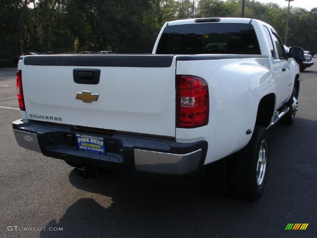 2008 Silverado 3500HD Work Truck Extended Cab Dually - Summit White / Dark Titanium photo #4