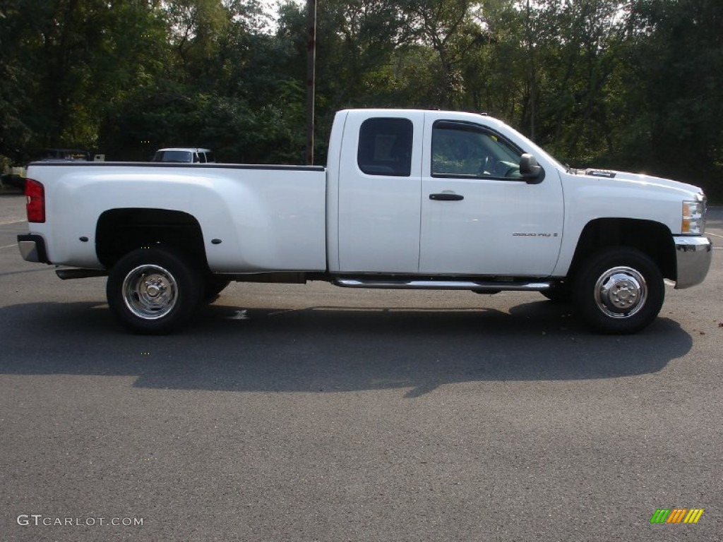 2008 Silverado 3500HD Work Truck Extended Cab Dually - Summit White / Dark Titanium photo #7