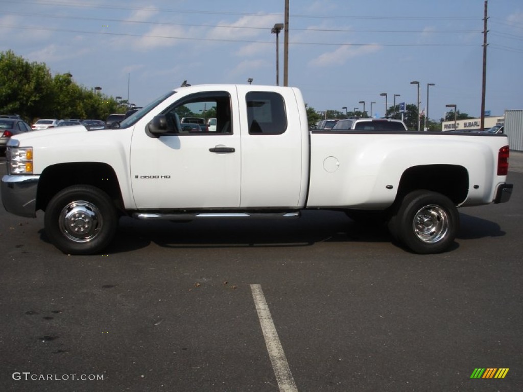2008 Silverado 3500HD Work Truck Extended Cab Dually - Summit White / Dark Titanium photo #9