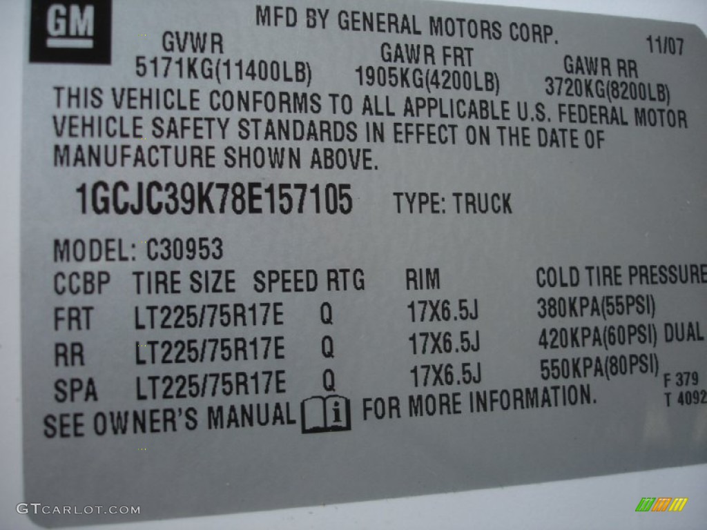 2008 Silverado 3500HD Work Truck Extended Cab Dually - Summit White / Dark Titanium photo #15