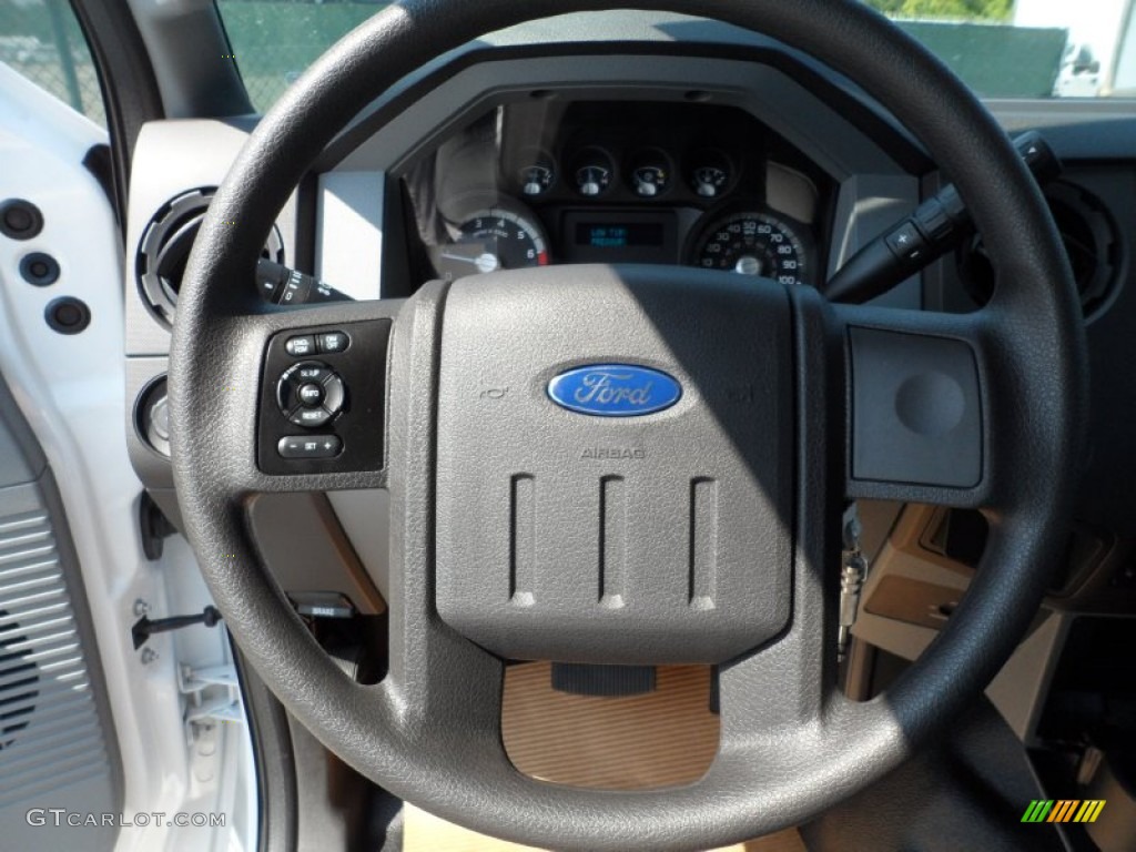 2012 Ford F350 Super Duty XL SuperCab 4x4 Steel Steering Wheel Photo #54209859