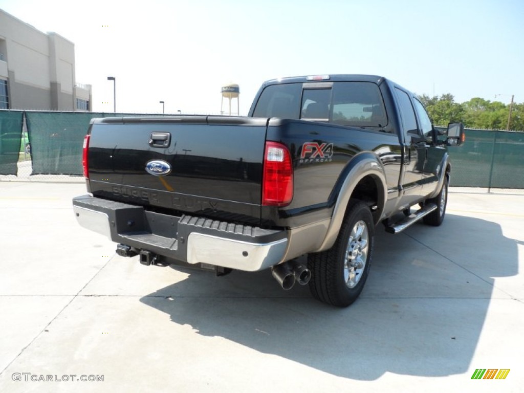 2012 F250 Super Duty Lariat Crew Cab 4x4 - Black / Black photo #3