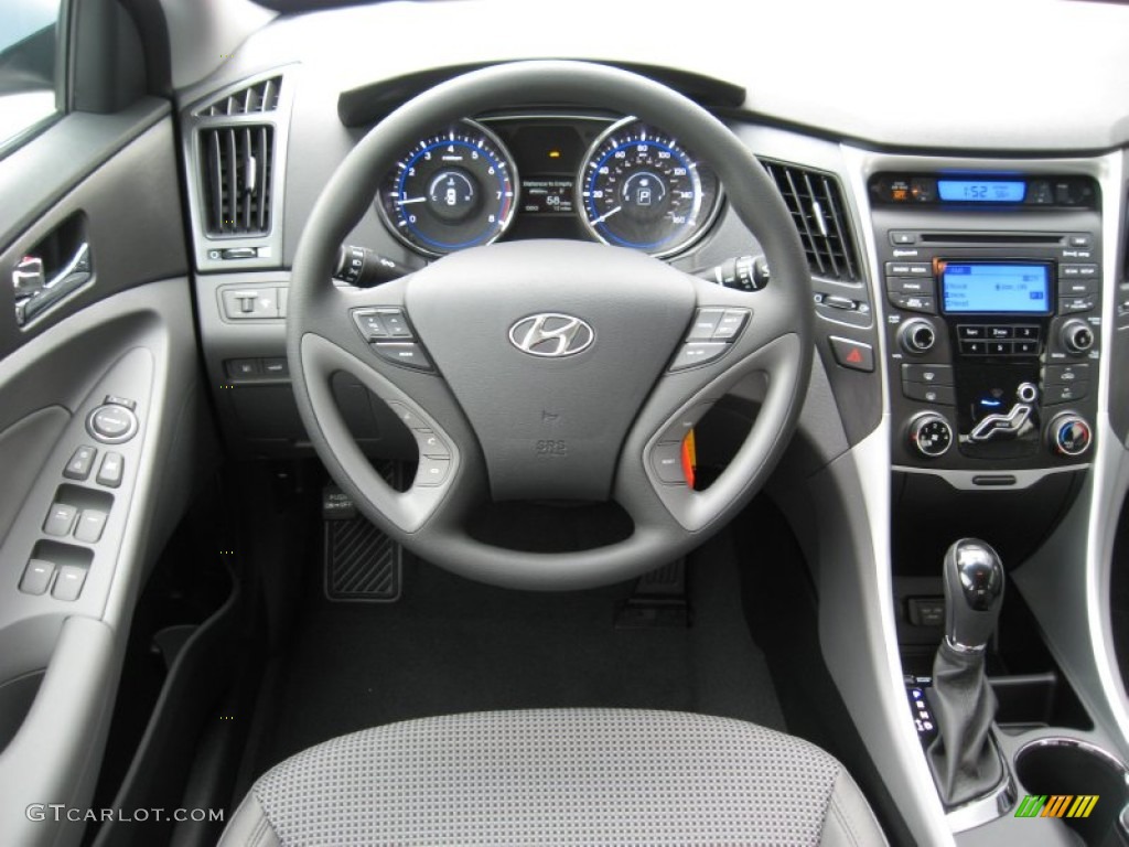 2012 Hyundai Sonata GLS Gray Steering Wheel Photo #54211665