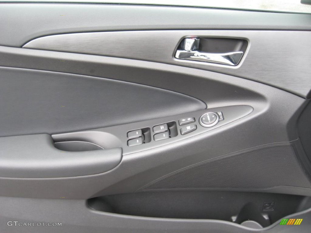2012 Hyundai Sonata SE Black Door Panel Photo #54211857