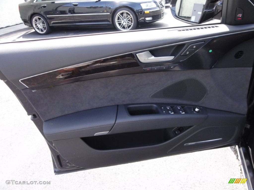 2011 Audi A8 L 4.2 FSI quattro Black Door Panel Photo #54212421