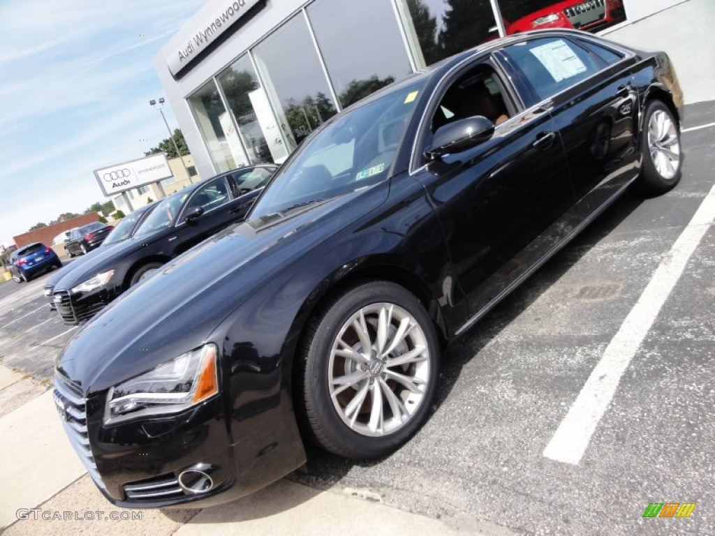Phantom Black Pearl Effect 2011 Audi A8 L 4.2 FSI quattro Exterior Photo #54212664