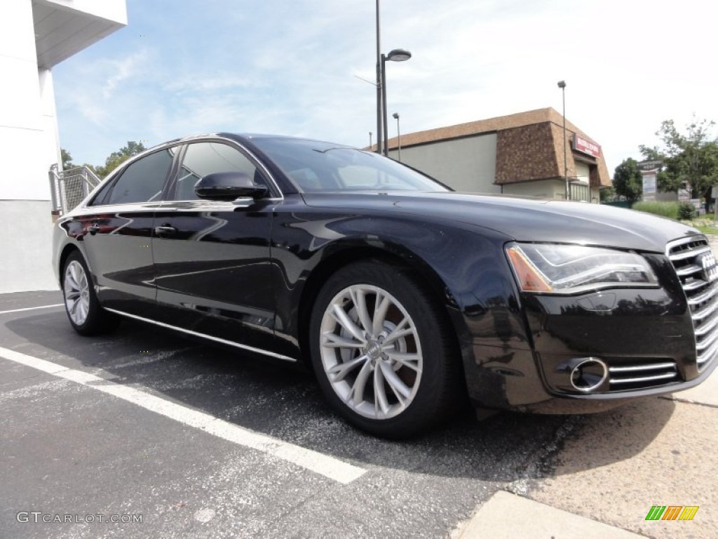 Phantom Black Pearl Effect 2011 Audi A8 L 4.2 FSI quattro Exterior Photo #54212703